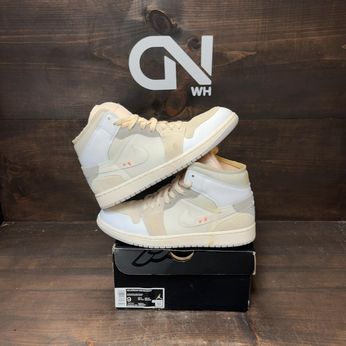 Jordan 1 Mid SE Craft Inside Out White Grey - Image 1