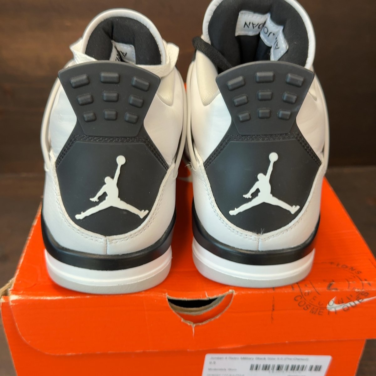 Jordan 4 Retro Military Black Size 9.5 (Pre-Owned) - aux