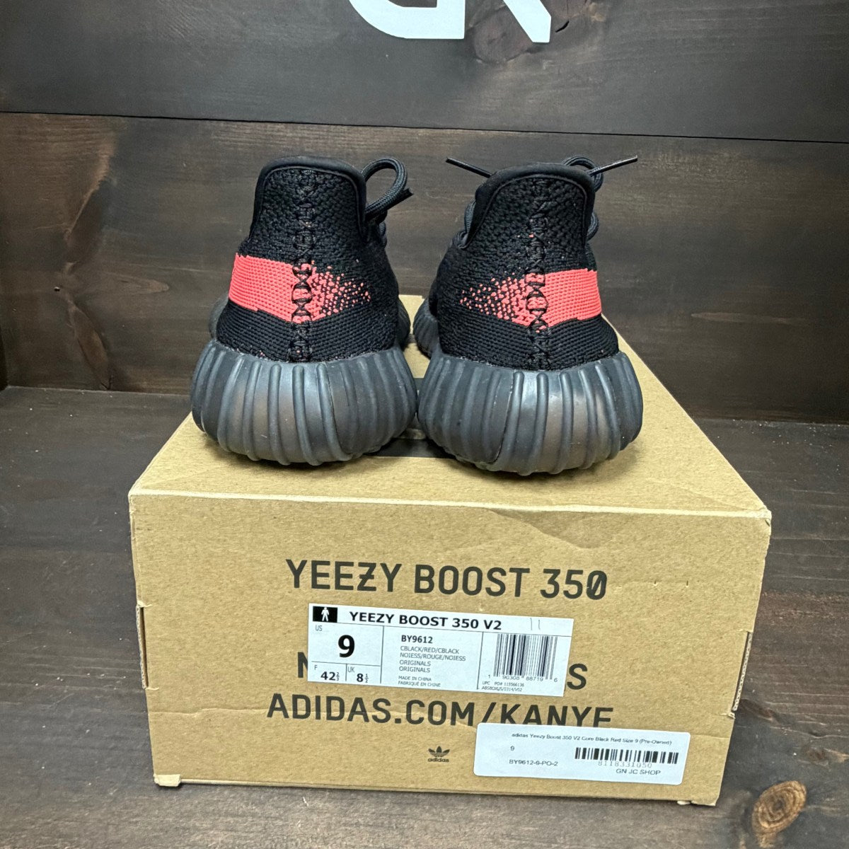 adidas Yeezy Boost 350 V2 Core Black Red - Image 11