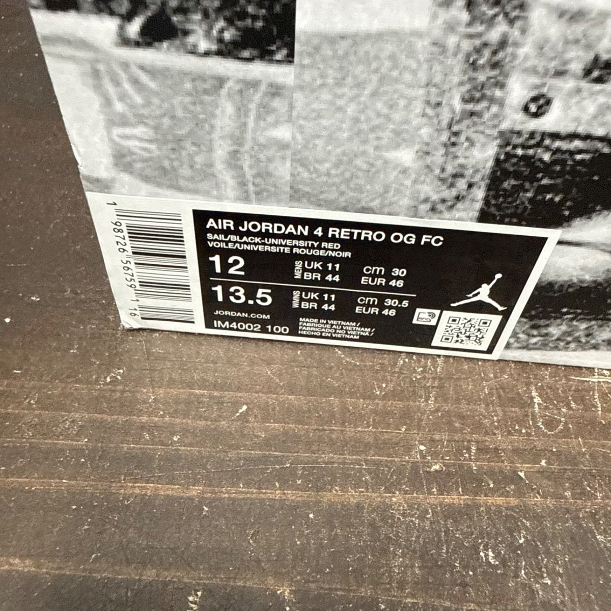 Jordan 4 Retro OG Flight Club Size 12 - aux