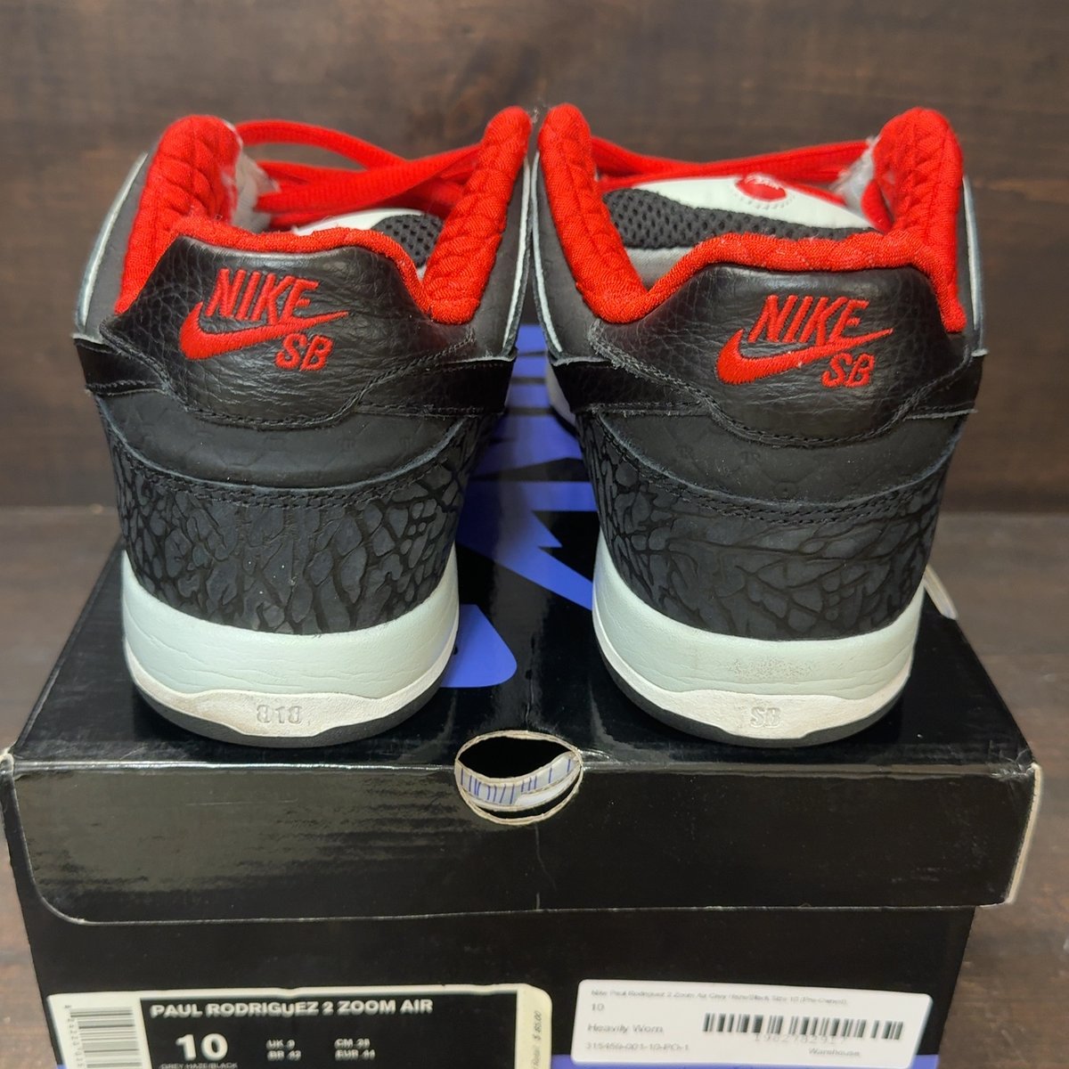 Nike Paul Rodriguez 2 Zoom Air Grey Haze/Black Size 10 (Pre-Owned) - aux