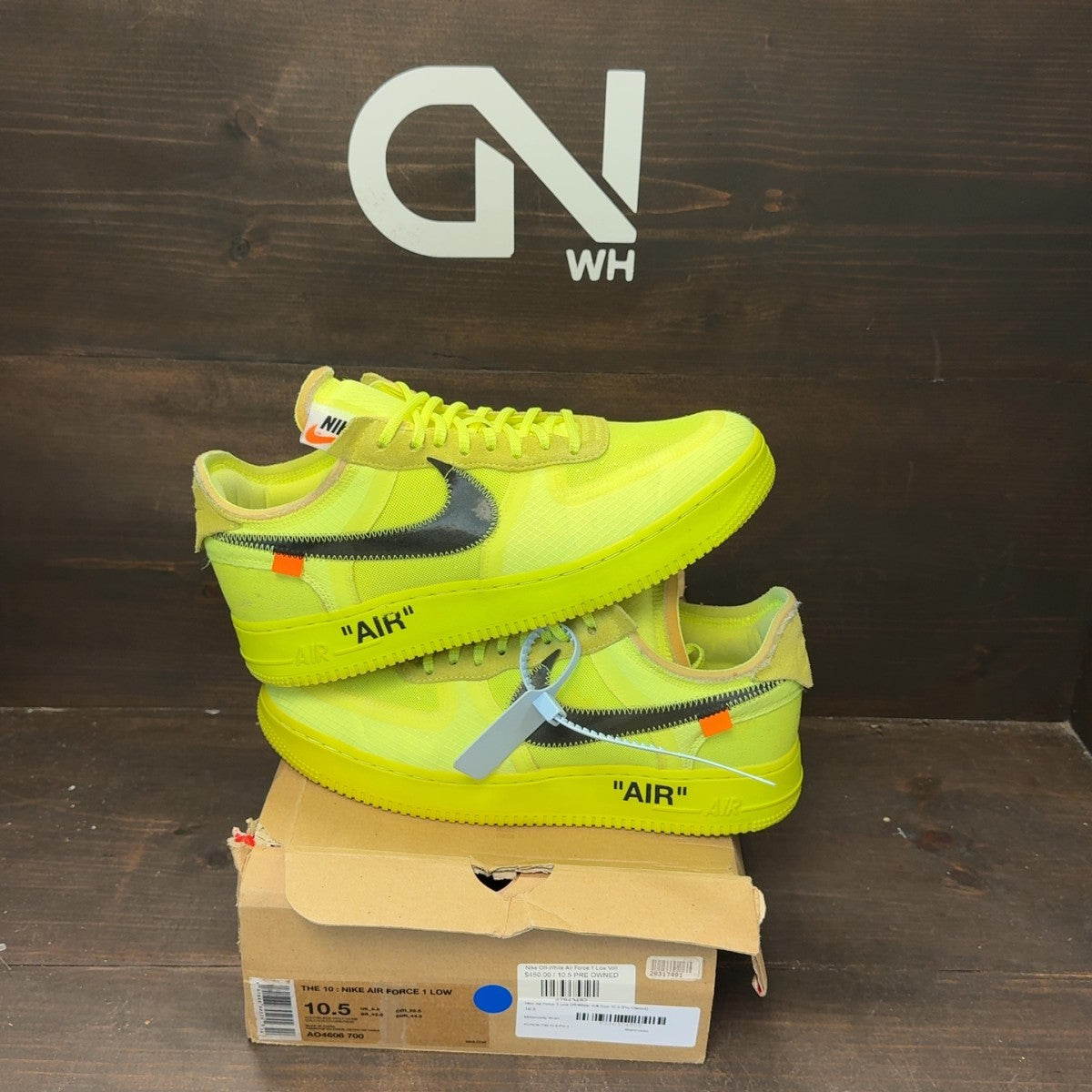 Nike Air Force 1 Low Off-White Volt - Image 1