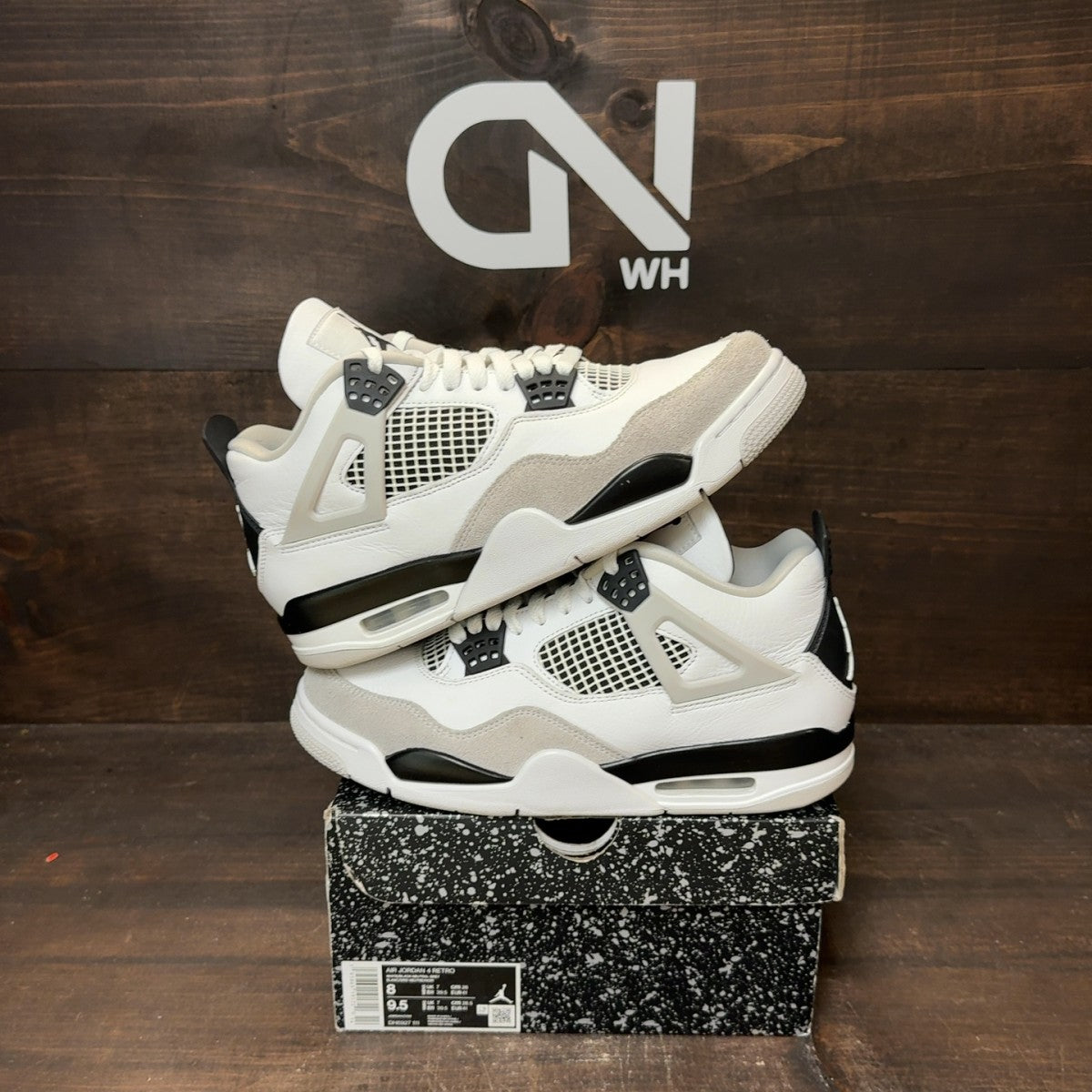 Jordan 4 Retro Military Black - Image 1