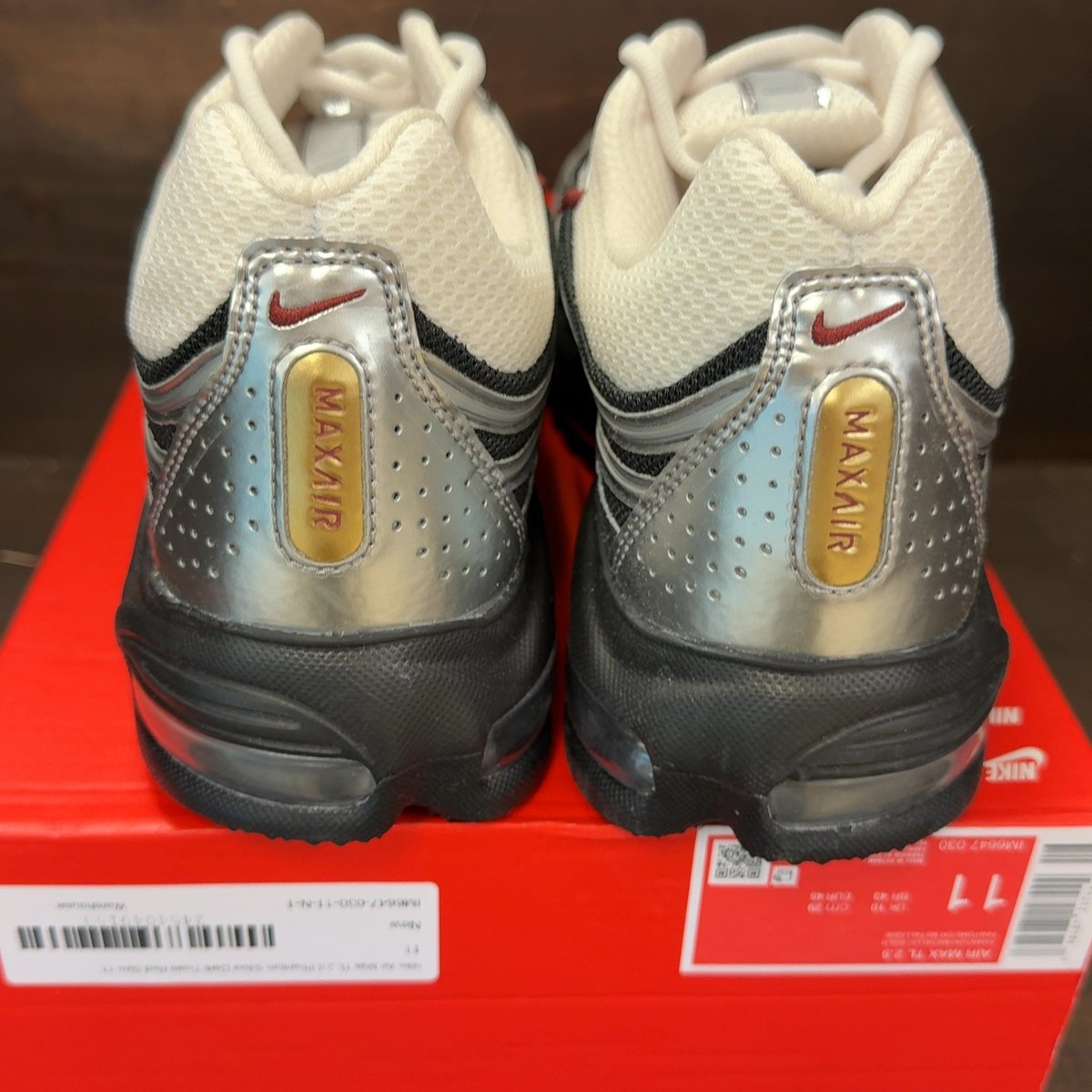 Nike Air Max TL 2.5 Phantom Silver Dark Team Red Size 11 - aux