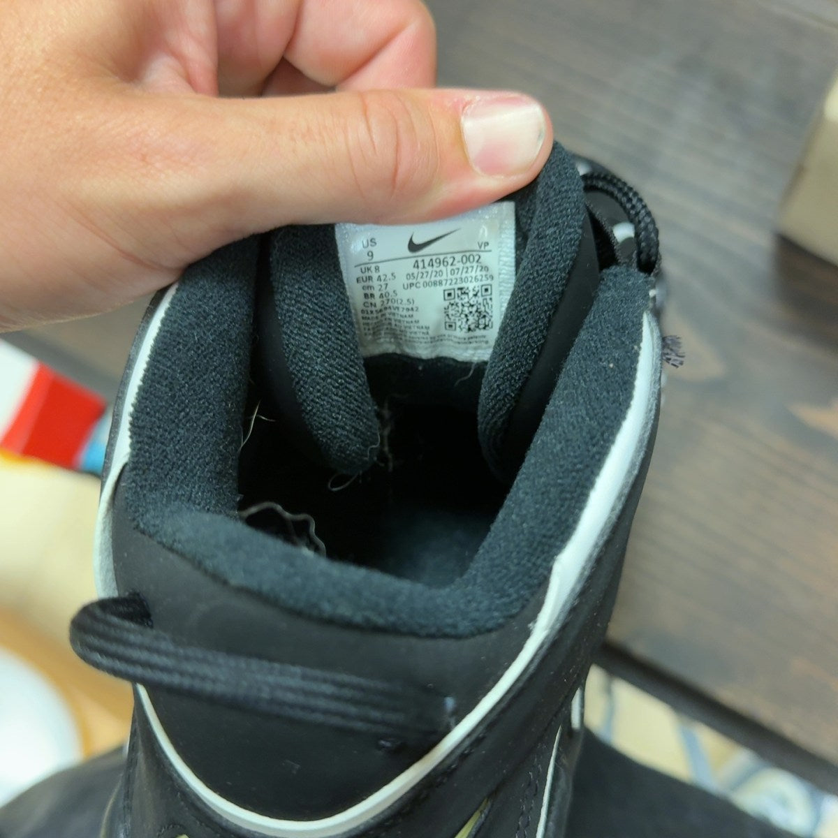 Nike Air More Uptempo Black White Size 9 (Pre-Owned) - Image 7
