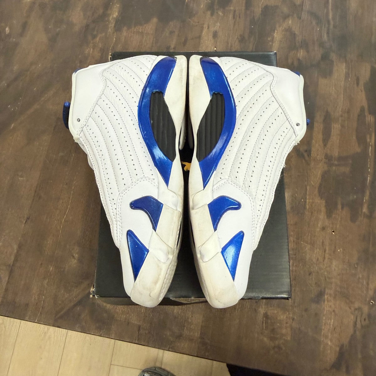 Jordan 14 Retro White Hyper Royal (GS) - Image 3
