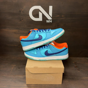 Nike Dunk Low SE Baltic Blue Total Orange Size 11 (Pre-Owned) - Image 1