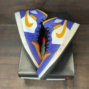 Jordan 1 Mid Lakers (2022) Size 11.5 (Pre-Owned) - Image 2