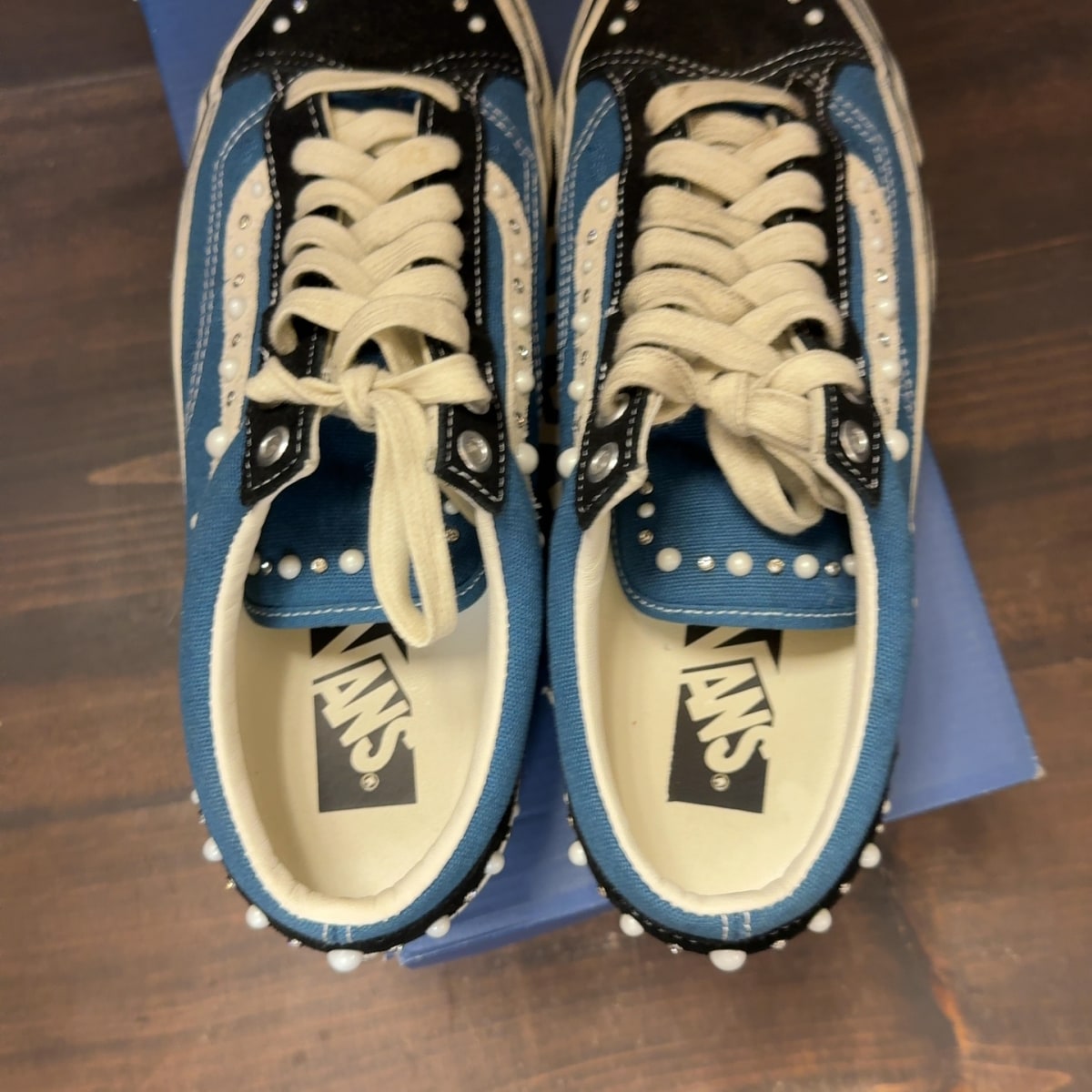 Vans LX Old Skool 36 Pearlized Pack Black Navy Size 9 (Pre-Owned)