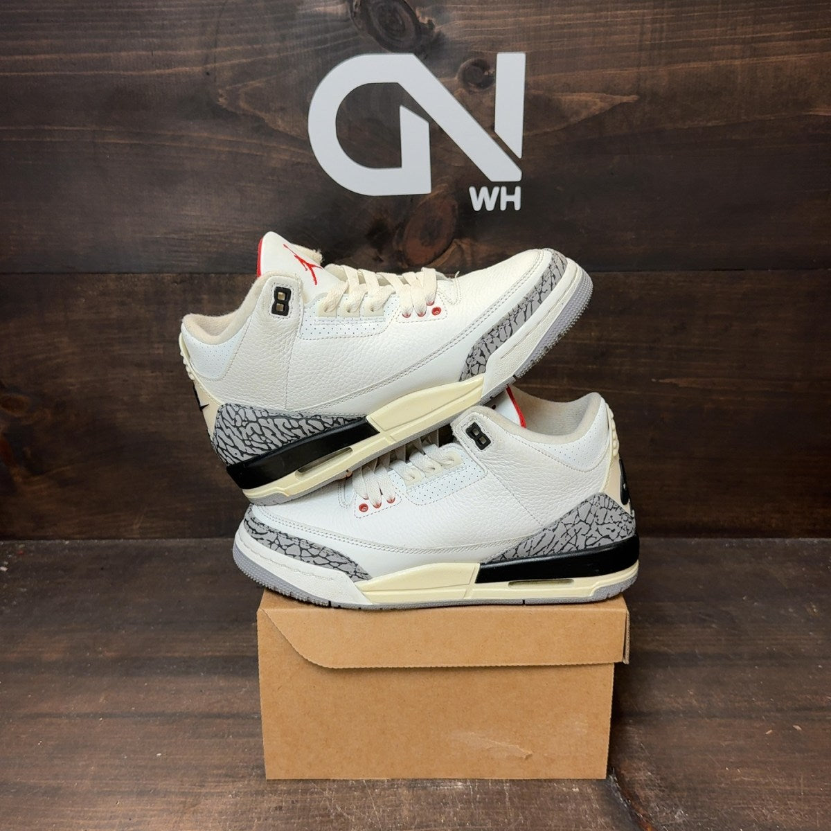 Jordan 3 Retro White Cement Reimagined (GS) Size 5.5Y (Pre-Owned) - Image 1