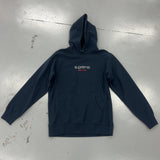 Supreme Classic Logo Hooded Sweatshirt Navy Size L (Pre-Owned) - Image 1