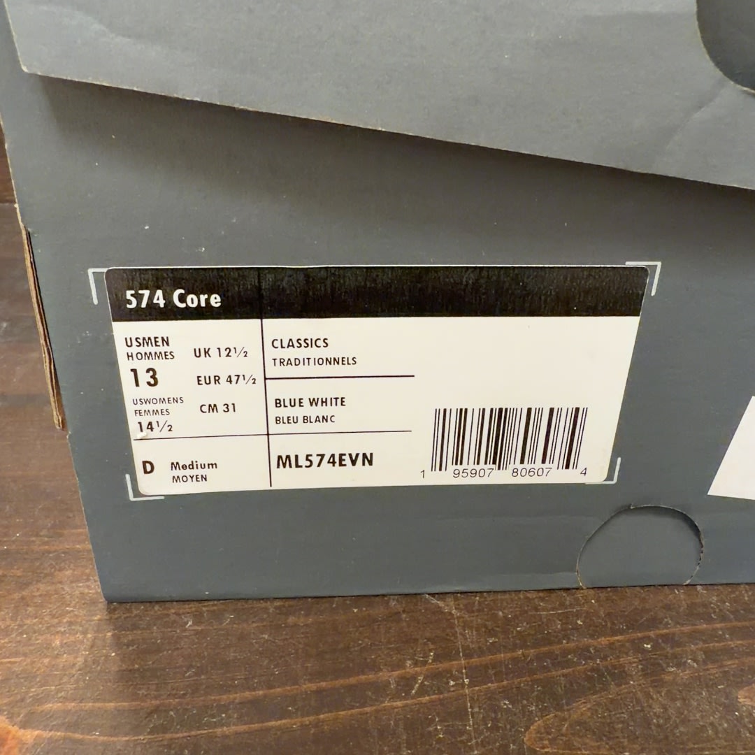 New Balance 574 Navy White - Image 8