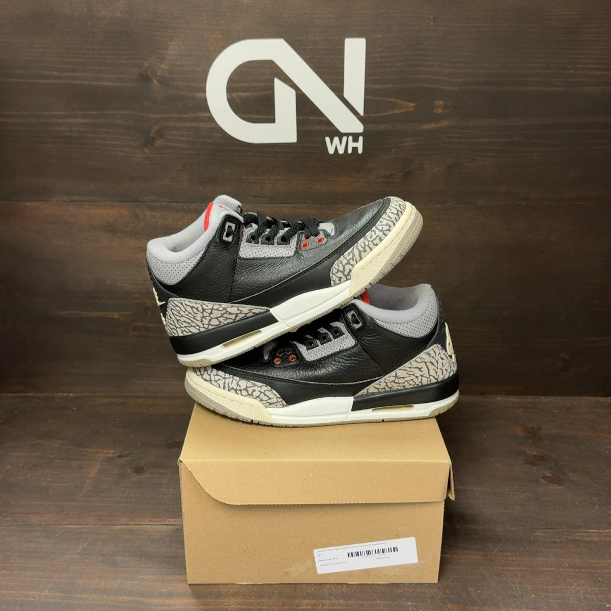 Jordan 3 Retro Black Cement (2018) (GS) Size 6Y (Pre-Owned) - Image 1
