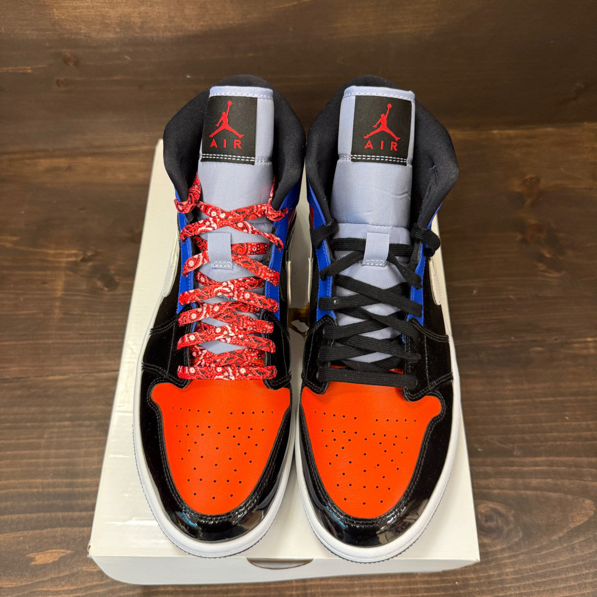 Jordan 1 Mid Multi Patent (Women's) Size 12W (Pre-Owned) - Image 3