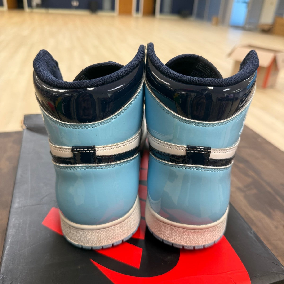 Jordan 1 Retro High UNC Patent (Women's) - Image 5
