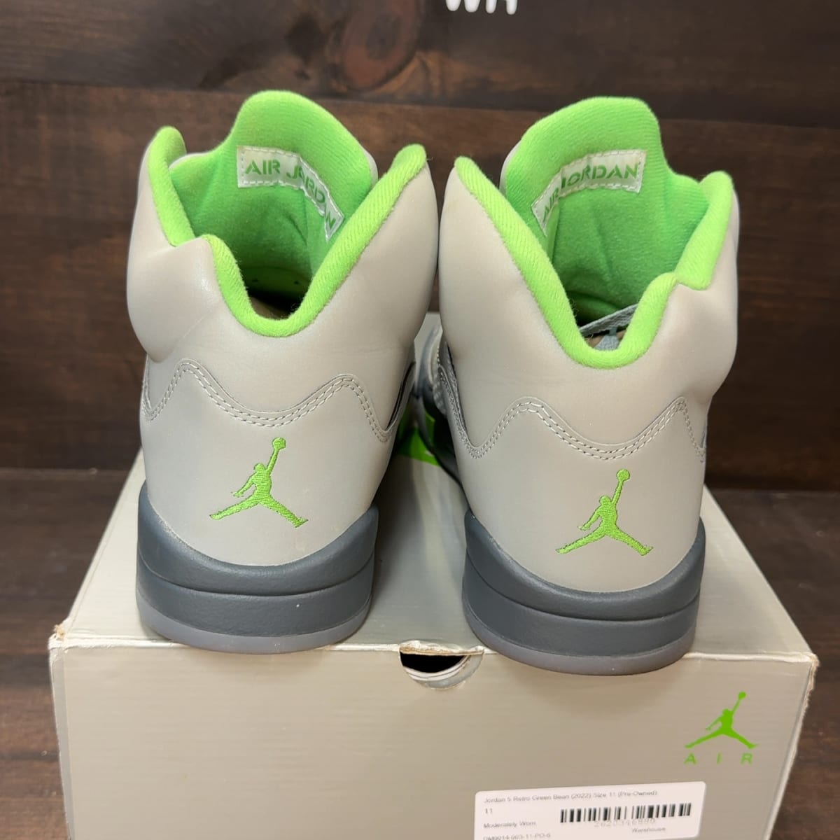 Jordan 5 Retro Green Bean (2022) Size 11 (Pre-Owned) - aux