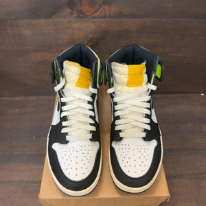 Jordan 1 Retro High White Black Volt University Gold Size 8 (Pre-Owned) - Image 3