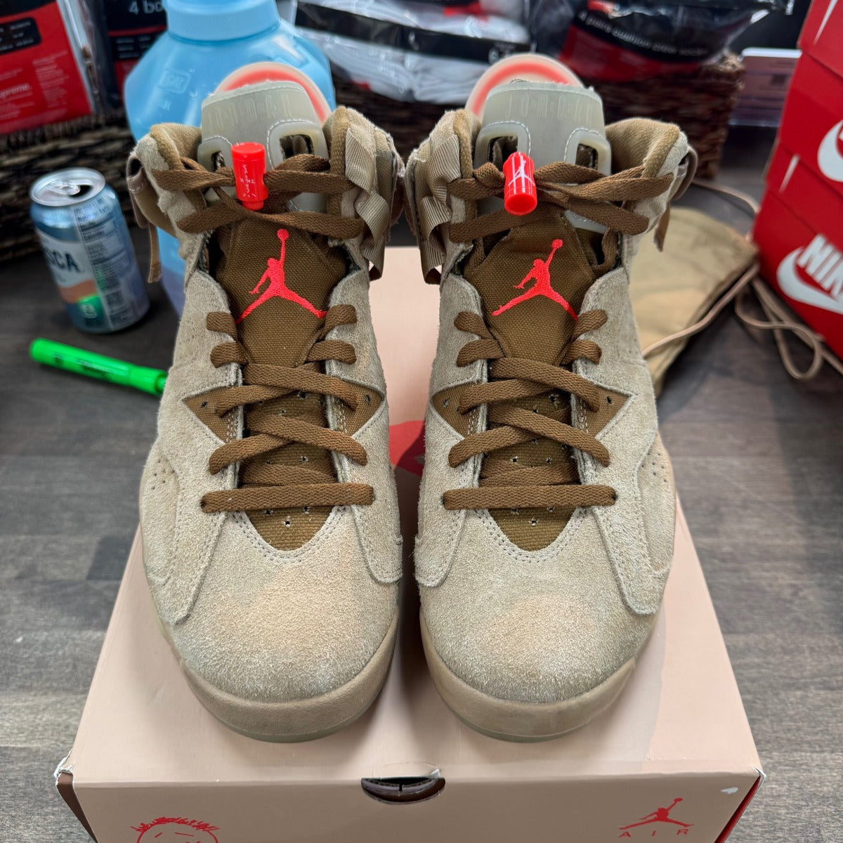 Jordan 6 Retro Travis Scott British Khaki Size 9 (Pre-Owned)