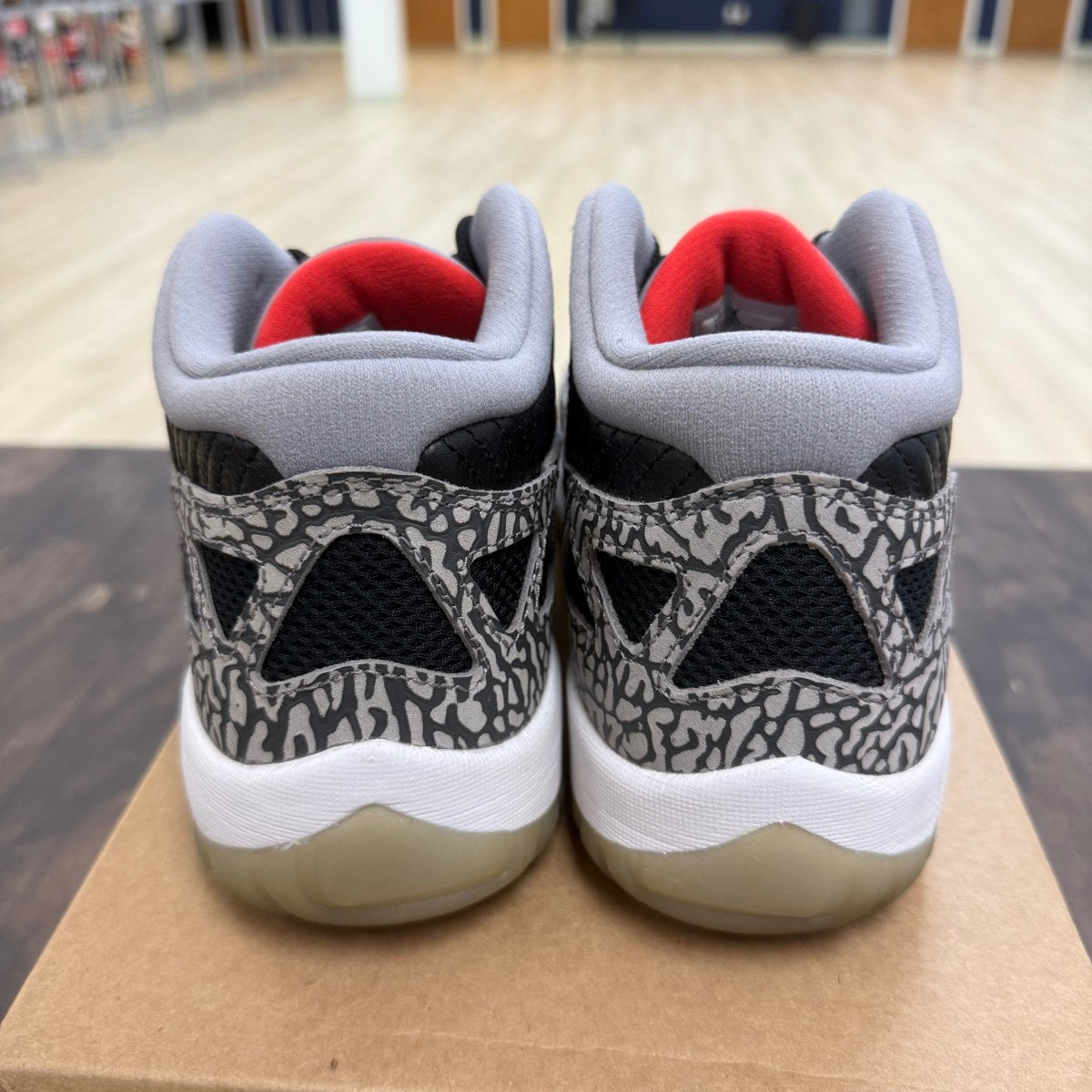 Jordan 11 Retro Low IE Black Cement Size 11 (Pre-Owned) - Image 5