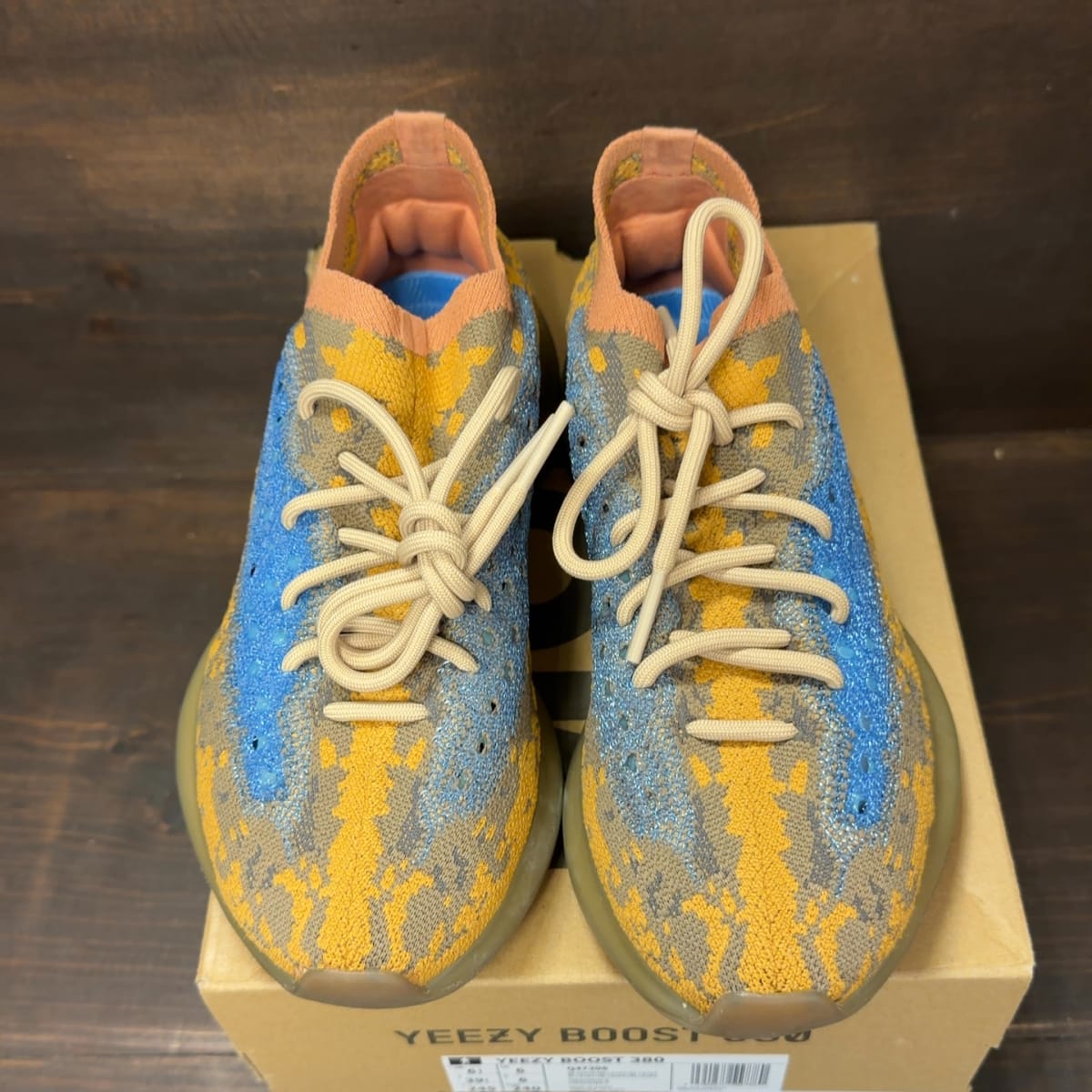 adidas Yeezy Boost 380 Blue Oat Size 6.5 (Pre-Owned) - tag