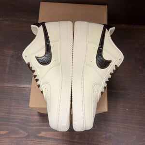 Nike Air Force 1 Low '07 Soft Pearl Brown Croc Size 11.5 - aux