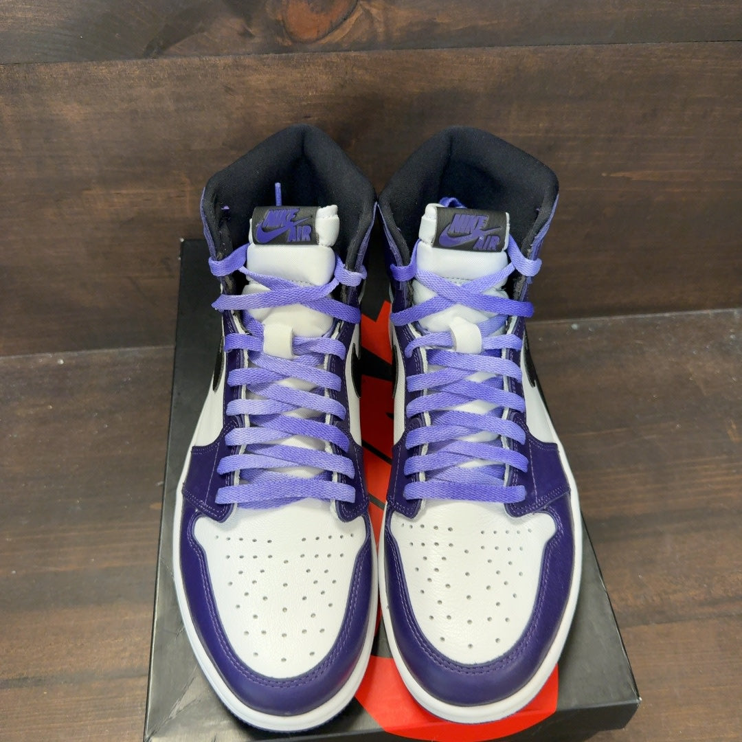 Jordan 1 Retro High Court Purple White Size 10.5 (Pre-Owned) - Image 3