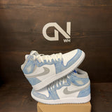 Jordan 1 Retro High Hyper Royal Smoke Grey (GS) Size 7Y (Pre-Owned) - Image 1