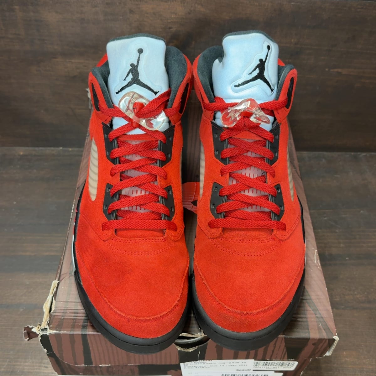 Jordan 5 Retro Raging Bull Red (2021) Size 12 (Pre-Owned) - tag