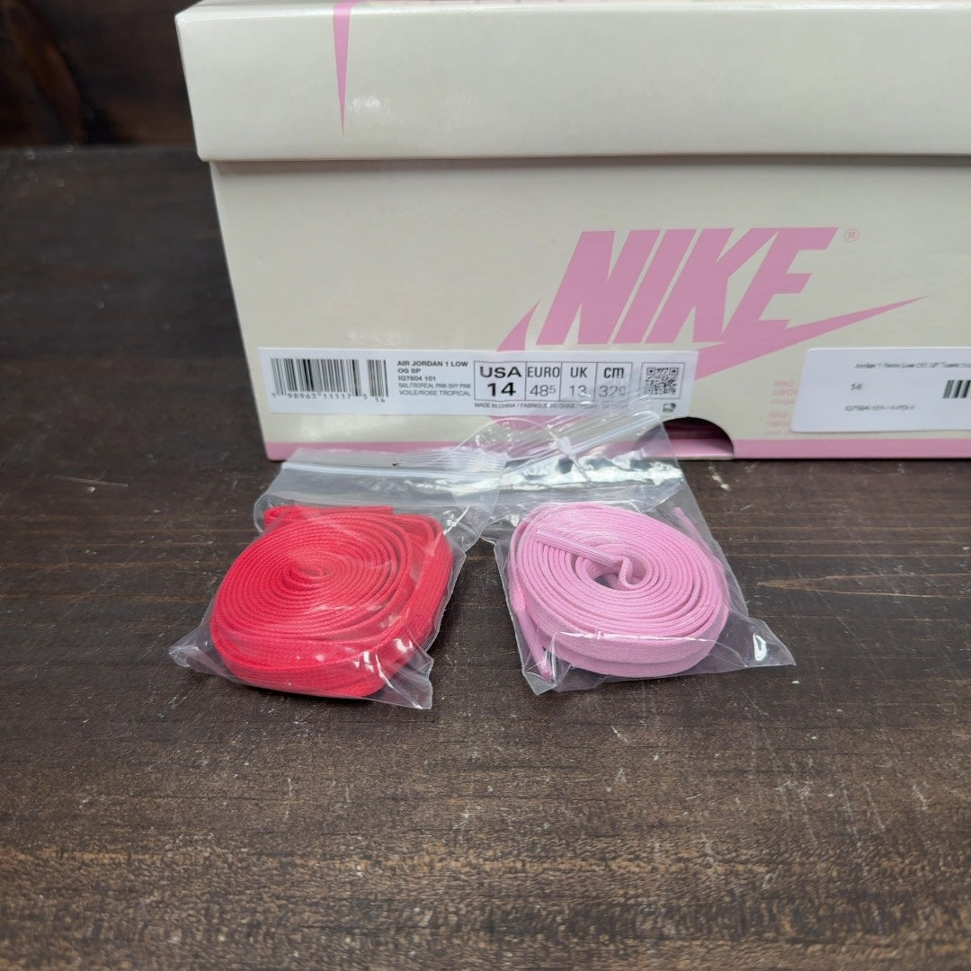 Jordan 1 Retro Low OG SP Travis Scott Sail Tropical Pink - Image 7