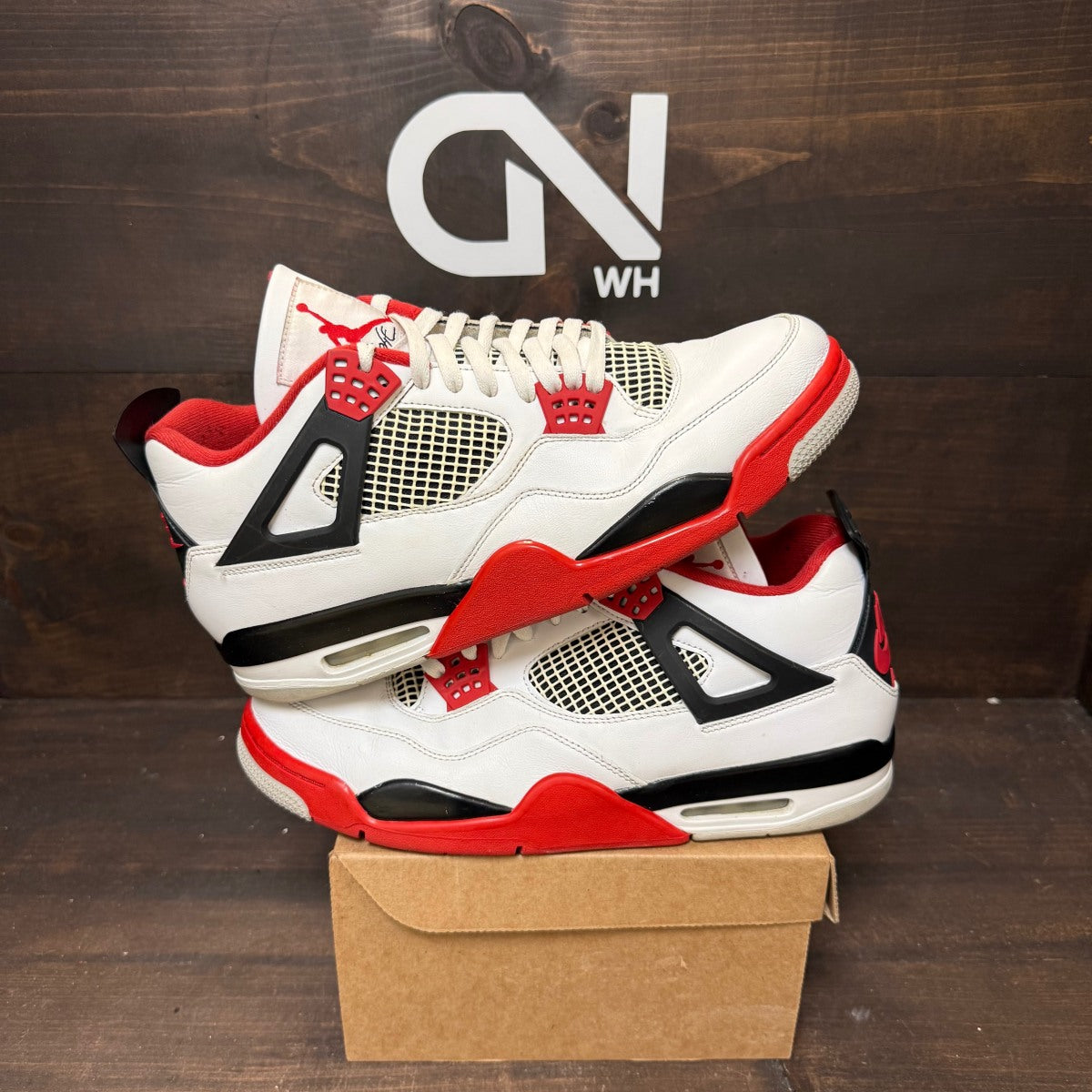 Jordan 4 Retro Fire Red (2020) Size 13 (Pre-Owned) - Image 1
