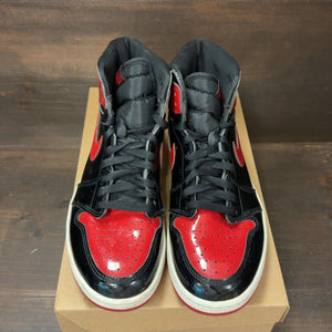 Jordan 1 Retro High OG Patent Bred Size 9 (Pre-Owned) - Image 3