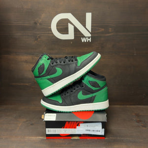 Jordan 1 Retro High Pine Green Black (GS) Size 5Y (Pre-Owned) - front