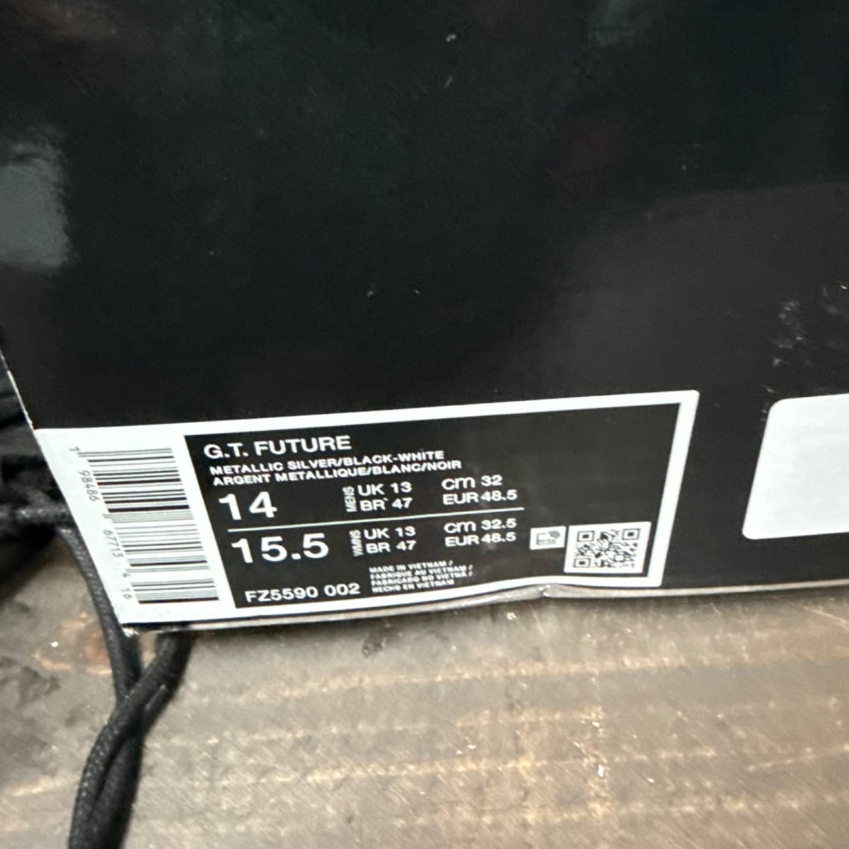 Nike GT Future Metallic Silver Size 14 - aux