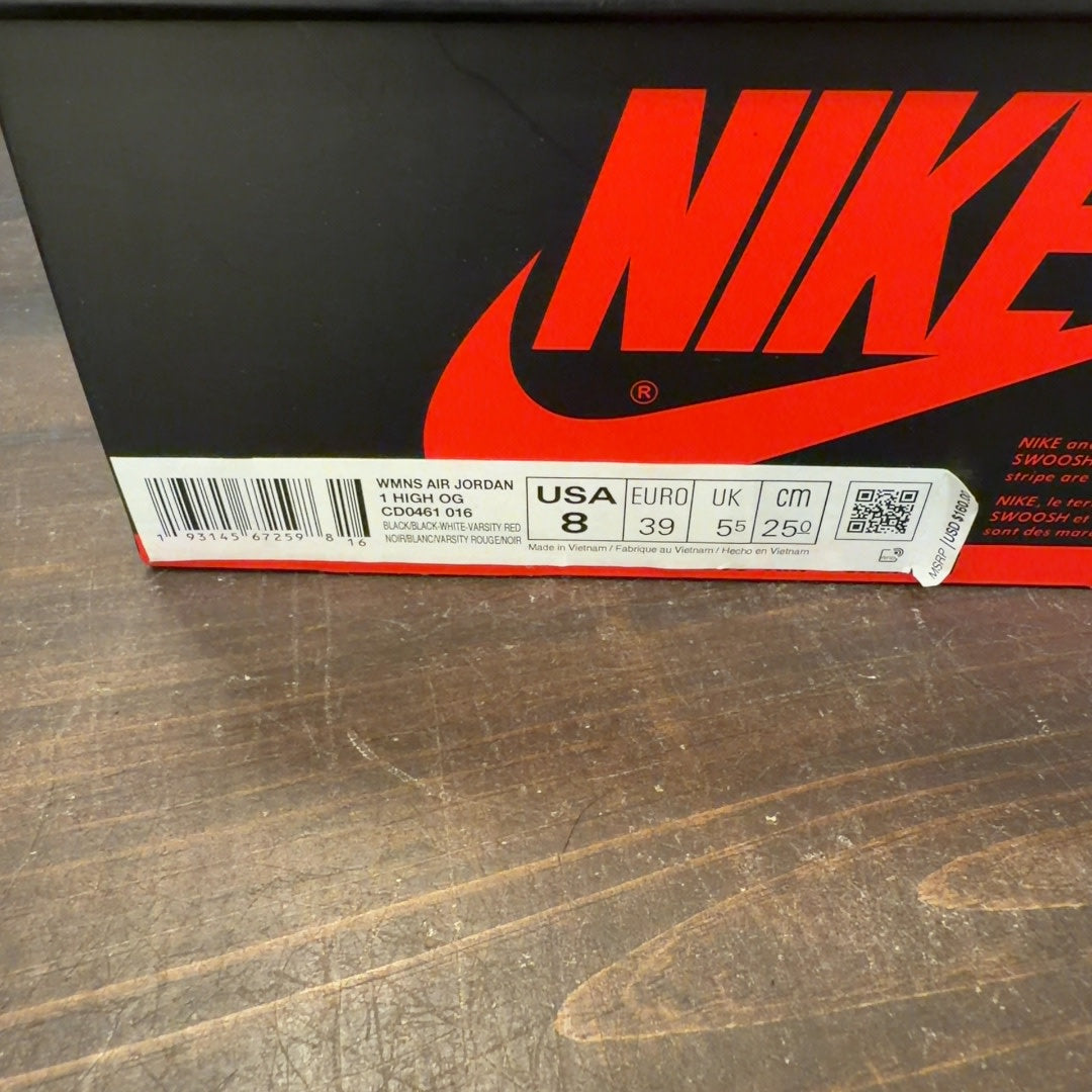 Jordan 1 Retro High Satin Black Toe (Women's) - Image 7