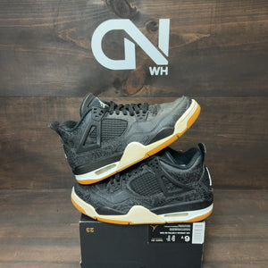 Jordan 4 Retro Laser Black Gum (GS) - Image 1