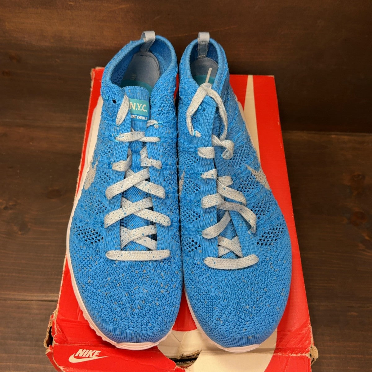 Nike Lunarmax Flyknit Chukka NYC Blue Glow Size 11.5 - Image 3