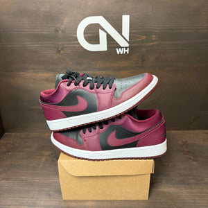 Jordan 1 Low Dark Beetroot Black (Women's) Size 12W (Pre-Owned) - Image 1