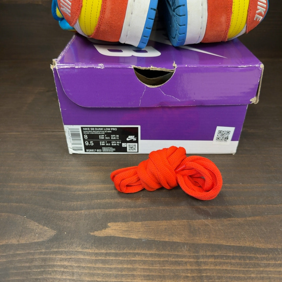 Nike SB Dunk Low Pro Bart Simpson Size 8 (Pre-Owned)