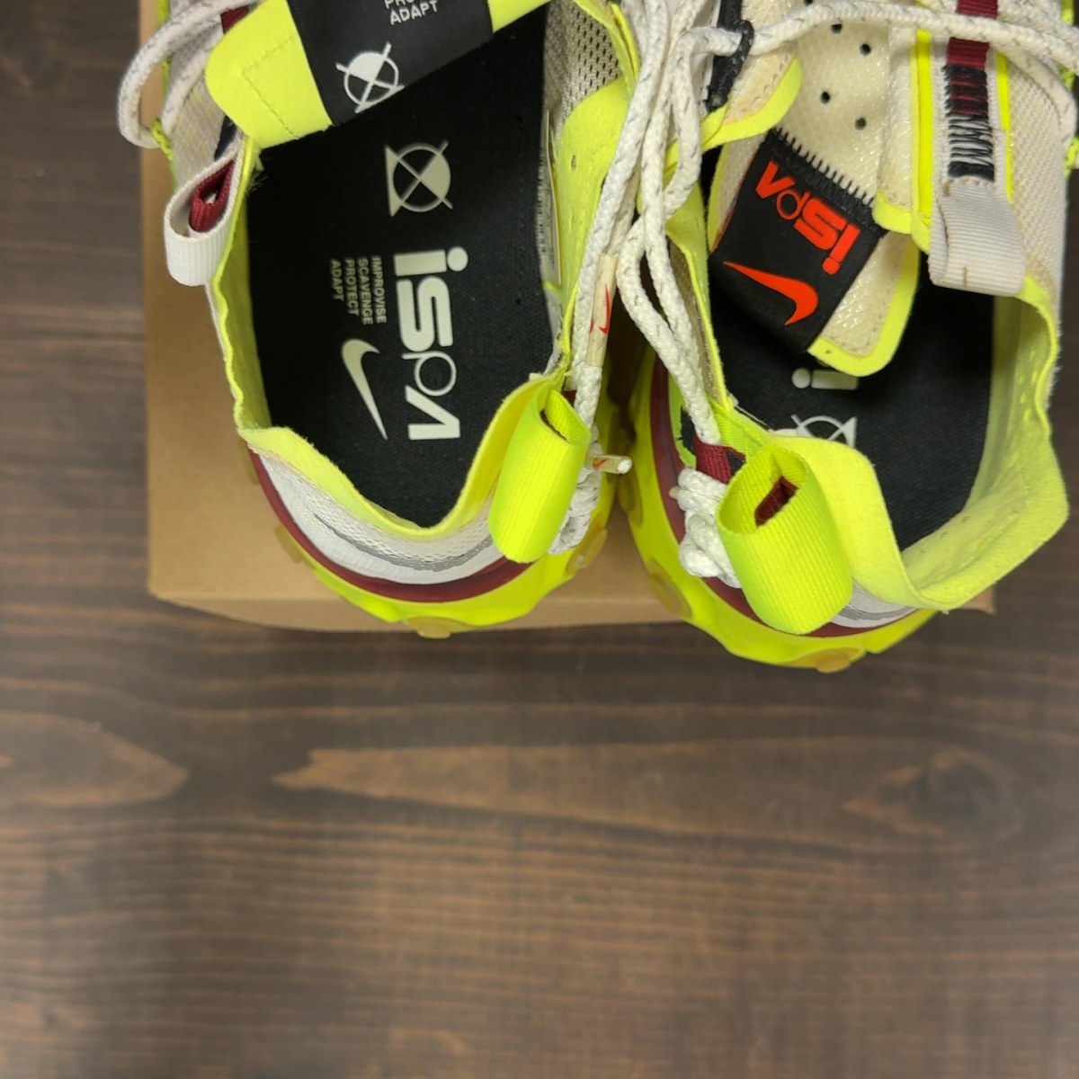 Nike React Runner ISPA Platinum Tint Volt Glow Team Red Size 11 (Pre-Owned) - Image 6