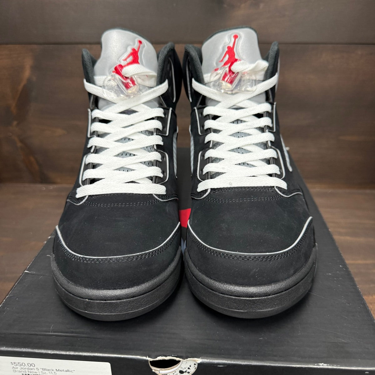 Jordan 5 Retro OG Black Metallic Reimagined Size 11.5 (Pre-Owned) - Image 3