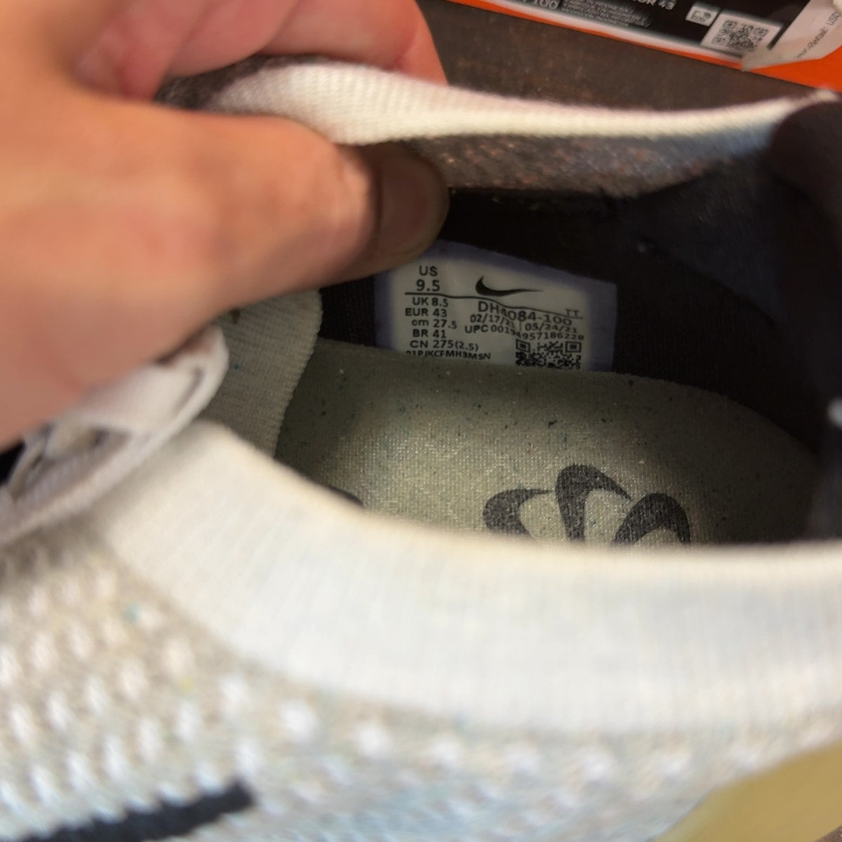 Nike Air VaporMax 2021 FK White Black Metallic Silver - Image 7