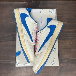 Jordan 1 Retro Low OG SP Fragment x Travis Scott Sail Military Blue - Image 2