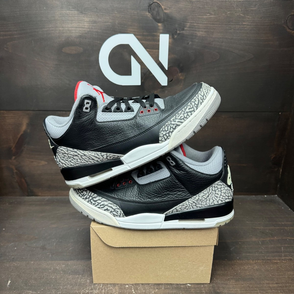 Jordan 3 Retro Black Cement (2018) Size 11.5 (Pre-Owned) - Image 1