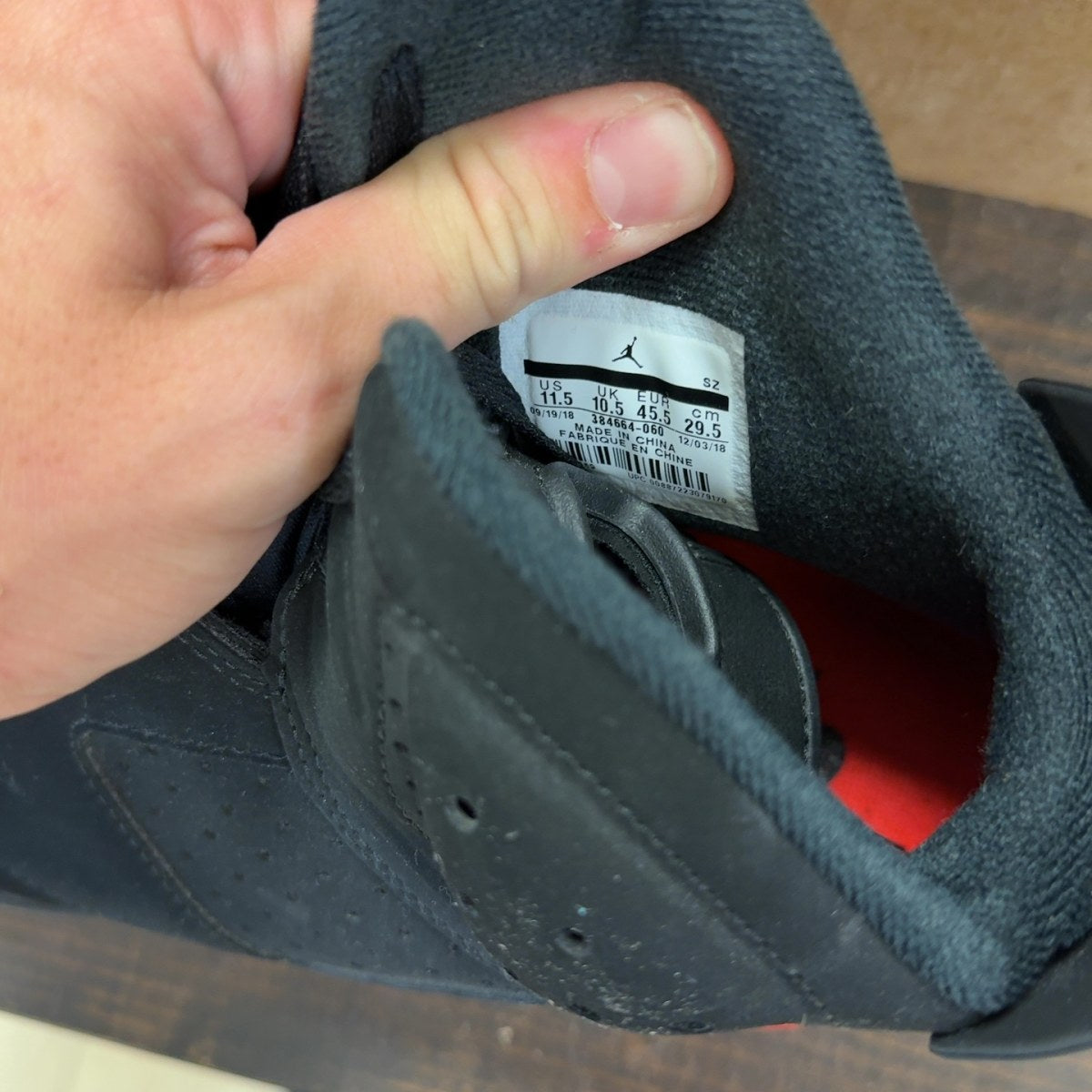Jordan 6 Retro Black Infrared (2019) Size 11.5 (Pre-Owned) - Image 7