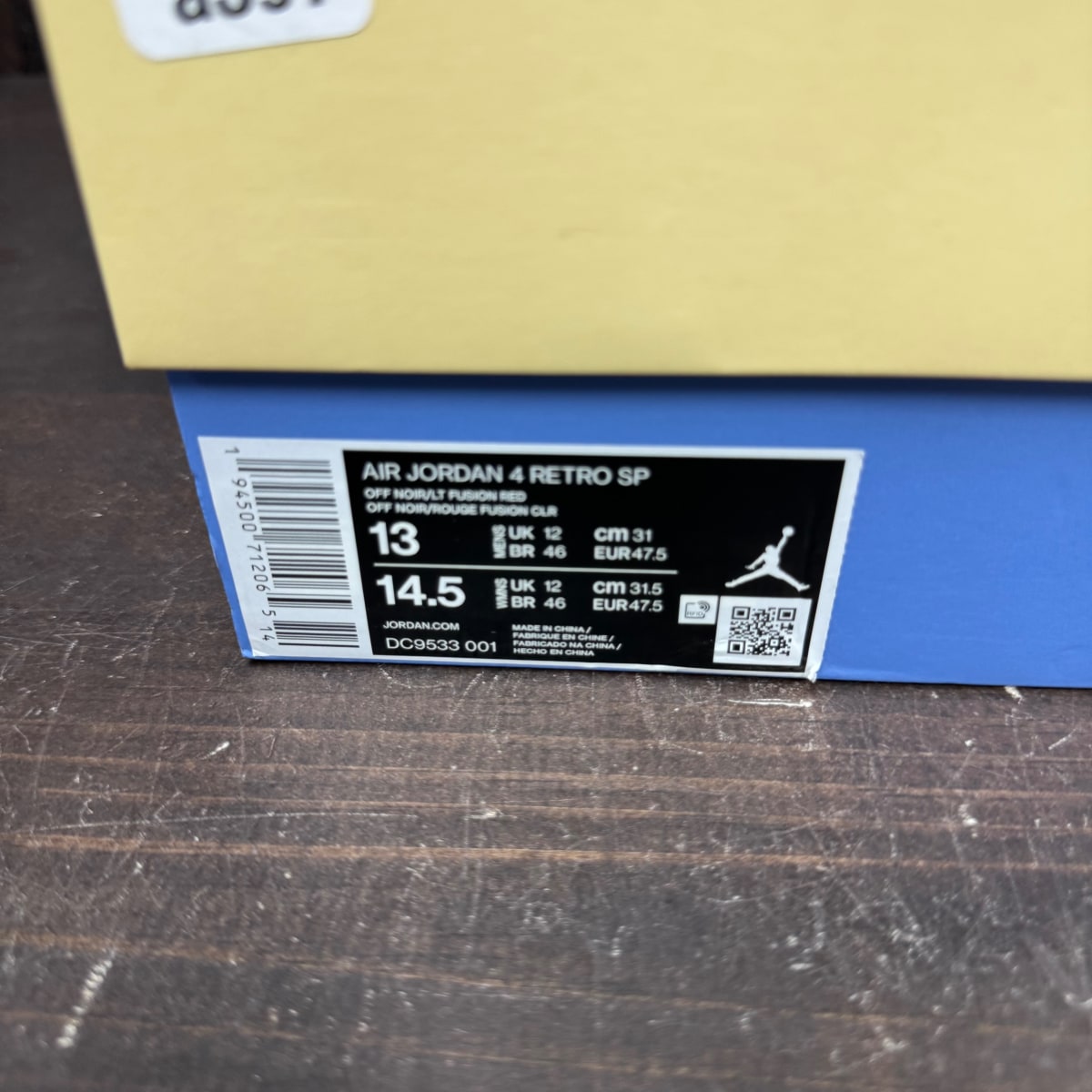 Jordan 4 Retro Union Off Noir - Image 7
