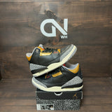 Jordan 3 Retro Black Cement Gold (Women's) Size 8W (Pre-Owned)