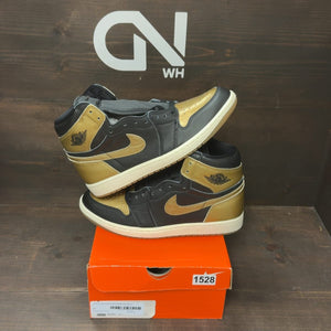 Jordan 1 Retro High OG Black Metallic Gold Size 11 - front