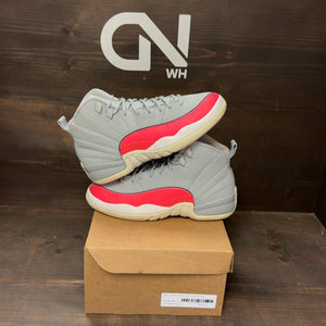 Jordan 12 Retro Wolf Grey Racer Pink (GS) Size 7Y (Pre-Owned) - front