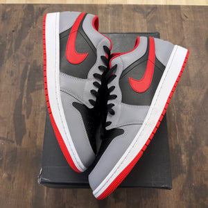 Jordan 1 Low Black Light Smoke Grey Gym Red Size 14 (Pre-Owned) - Image 1