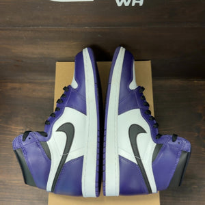 Jordan 1 Retro High Court Purple White Size 10 (Pre-Owned) - Image 5